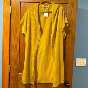 Available Mustard Yellow with Rainbow Thread Kimono size Medium